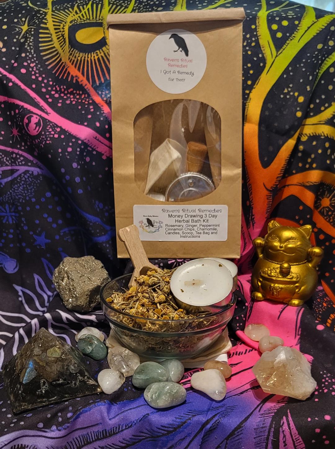 MONEY DRAWING HERBAL BATH KIT